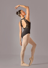 Move Dance Rosie Halterneck Lace Leotard Black Back 4 [Black]