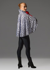 Cruella Catsuit, gloves & Cape White-Black Back 3 [White]