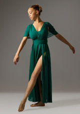 Jolista Petal Veil Lyrical Costume Evergreen Front [Green]