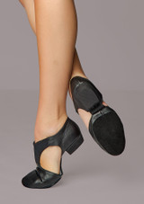 Move Dance Greek Sandal Teaching Shoe Black Front [Black]