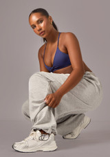 Move Dance Mika Wide-Leg Dance Jogger Grey Marle Front 5 [Grey]