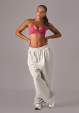Move Dance Tatiana Dance Crop Top Burgundy Front 2 [Red]