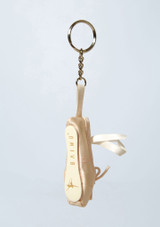 Satin Ballet Shoe Bag Charm Pink Front 2 [Pink]