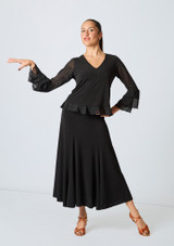 Intermezzo Hypatia Flared Sleeve Top Black Front 3 [Black]