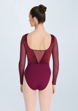 Intermezzo Iseult Long Sleeved Leotard Garnet Back 2 [Red]