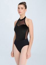 Intermezzo Iris Halterneck Leotard Black Front [Black]