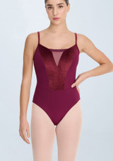 Intermezzo India Strappy Leotard Garnet Front [Red]