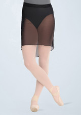 Intermezzo Infinite Mesh Skirt Black Front [Black]