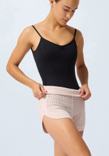 Capezio Anderson Warmup Shorts CYG Front [Tan]