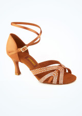 Freed Paloma Swarovski Crystal Latin Shoe 2.5" - Tan Tan Main [Tan]