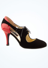 Nueva Epoca Talia Dance Shoe 3" Black-Red Main 2 [Black]
