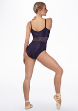 So Danca Chevron Lace Camisole Leotard Blue Back [Blue]