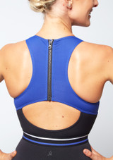 Move Dance Strength Cut Out Leotard Blue Back [Blue]