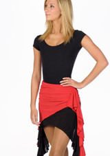 Move Dance Ola Latin Skirt Black-Red [Black]