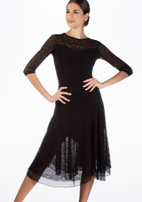 So Danca Floral Lace Partner Dress Black [Black]