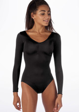 Alegra Shiny Josie Leotard Black [Black]