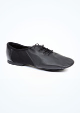 Move Leather Split Sole Jazz Shoe Black Main [Black]