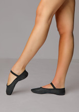 Bloch Arise S0209 Full Sole Black Leather Ballet Shoe Black Front 2 [Black]