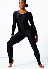 Alegra Shiny Blaine Catsuit Brown Front [Brown]