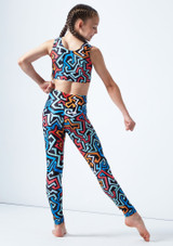 Alegra Girls Patterned Betty Dance Crop Top Back [Patterned]