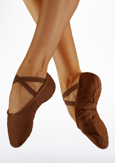 Bloch S0277L Split Sole Canvas Ballet Shoe - Cocoa Main [Brown]