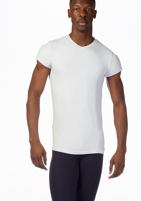 So Danca Mens V-Neck T-Shirt White Front [White]