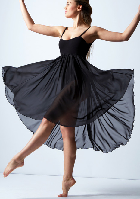 Capezio Empire Dress Black Front [Black]