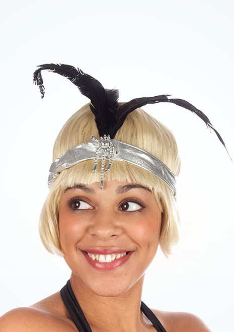 Feather Flapper Headband Silver Main [Silver]