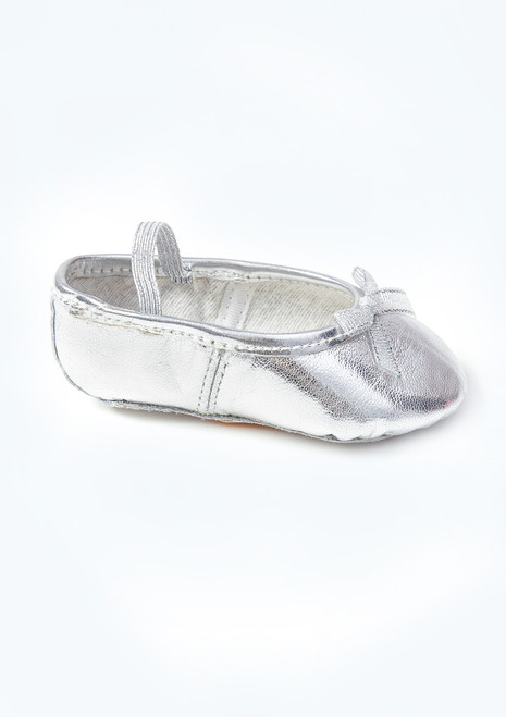 Move Dance Full Sole Leather Ballet Shoe - Silver Silver Side [Silver]
