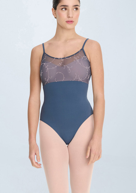 Intermezzo Idaira Strappy Leotard Aqua Front [Blue]