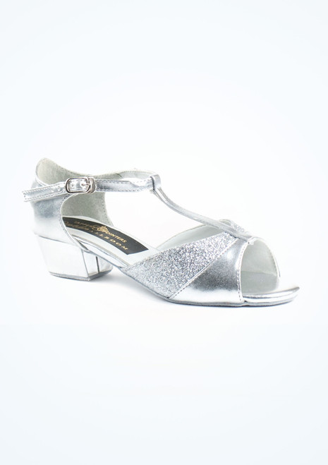 Tappers and Pointers Amber Ballroom Shoe 1 2" - Silver Silver Main [Silver]