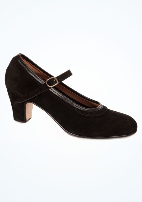 Intermezzo Nubuck Buckle Flamenco Shoe Black Main [Black]