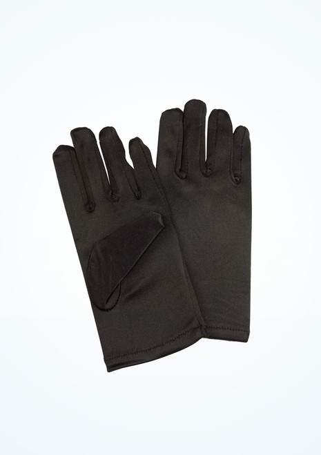 Child Satin Gloves Black Main [Black]