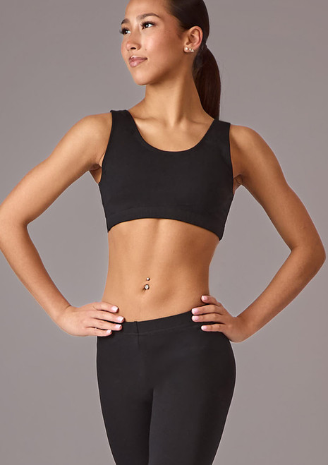 Move Dance Katie Bra Top Black Front [Black]