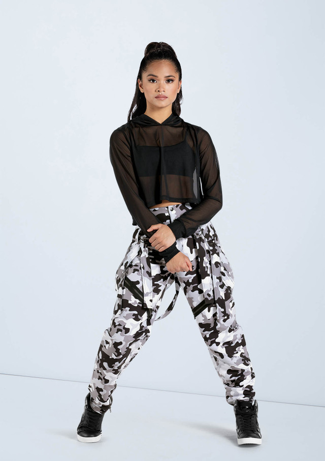 Weissman Cropped Mesh Hoodie [Grigio]