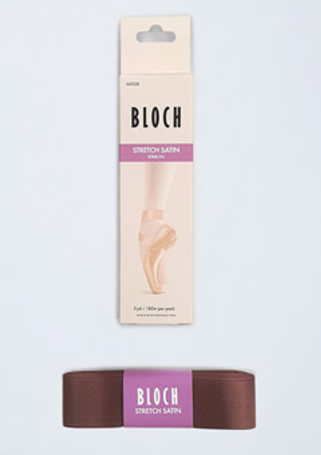 Bloch Pointe Shoe Stretch Satin Ribbon - B31 Brown Main [Brown]