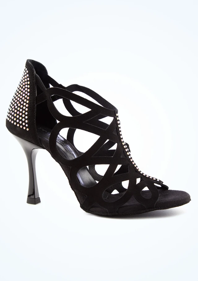 Port Dance Lara Dance Shoe 2.8" Black Top [Black]