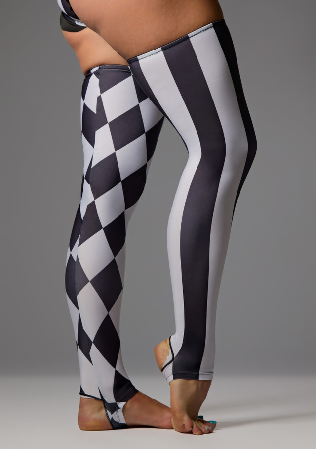 Jolista Carousel Stirrup Leggings Black-White 225 [Black]