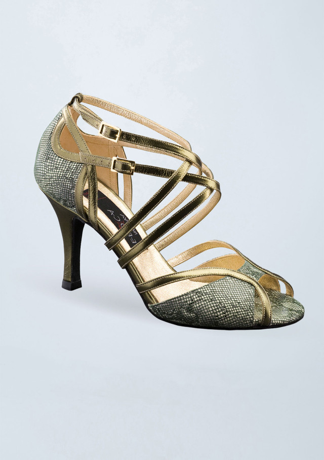 Werner Kern Penelope Suede Dance Shoe - 3.15" Olive Front [Green]
