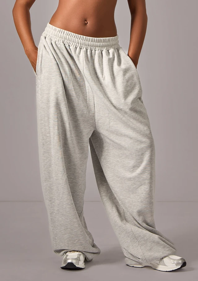 Move Dance Mika Wide-Leg Dance Jogger Grey Marle Front [Grey]