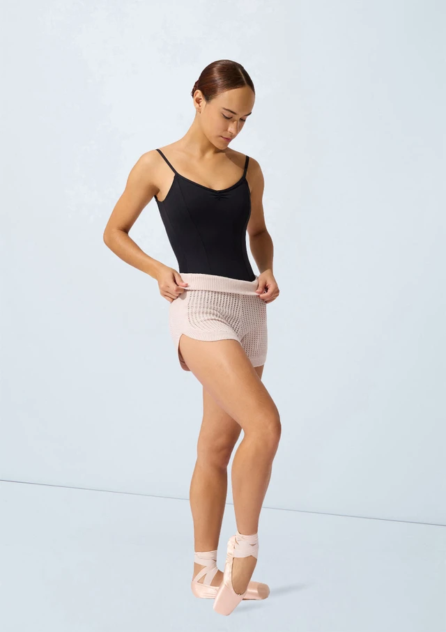 Capezio Anderson Warmup Shorts CYG Front [Tan]