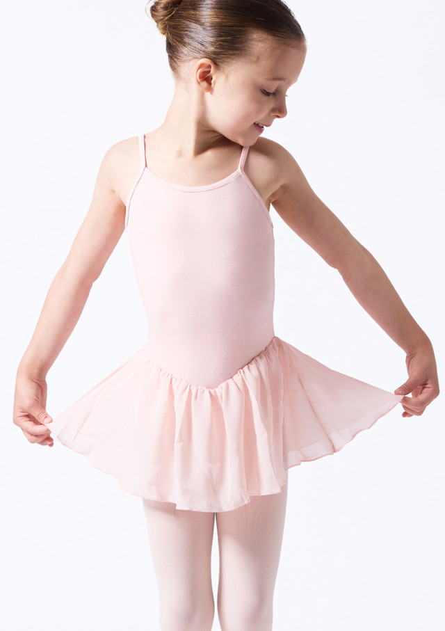 Bloch Blossom Girls Skirted Dance Leotard Pink Front [Pink]
