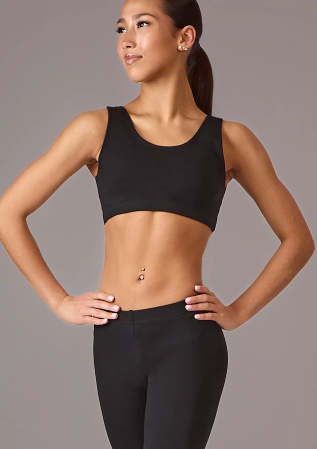 Move Dance Katie Bra Top Black Front [Black]