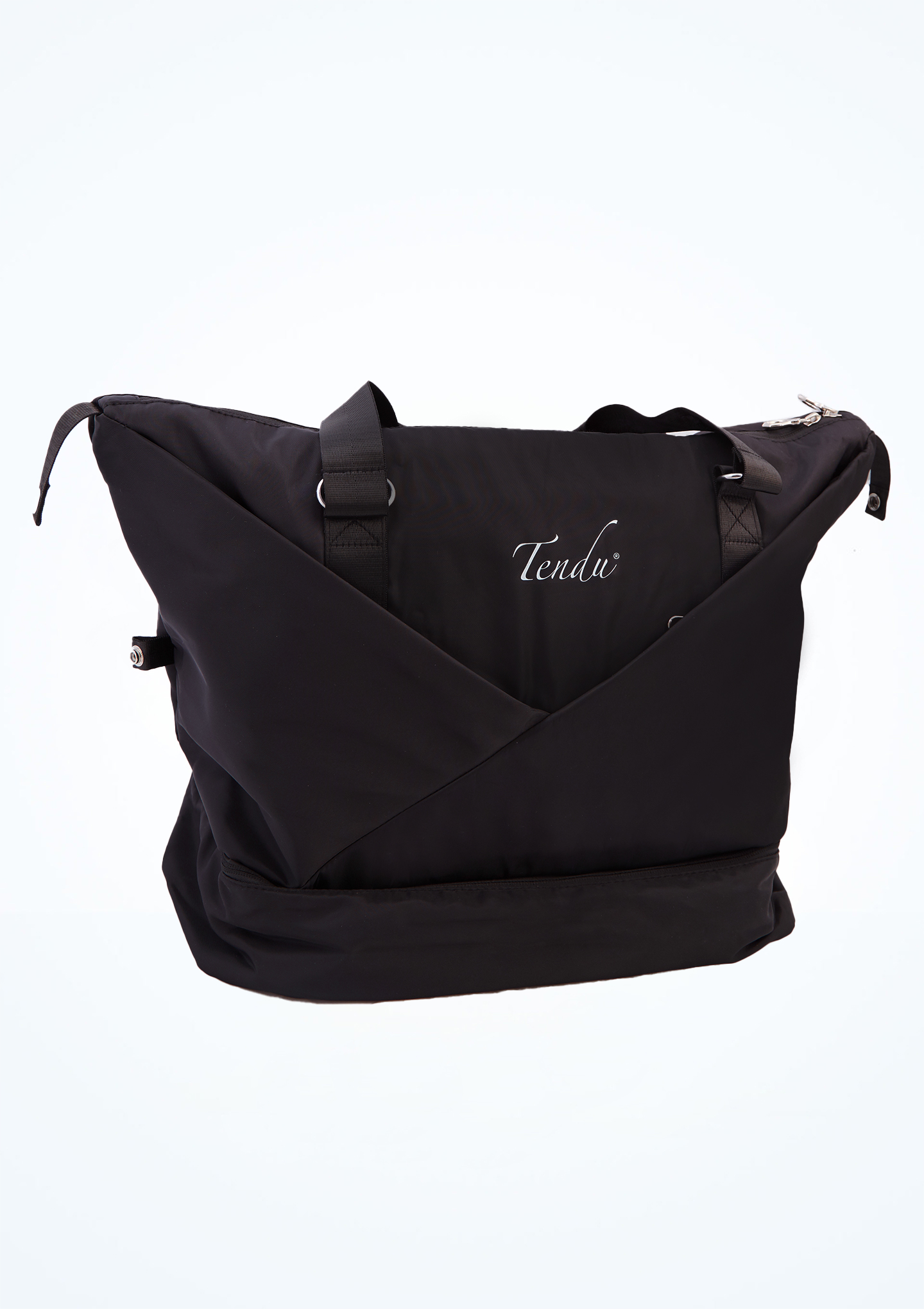 Tendu Satin Holdall Dance Bag Black Front [Black]