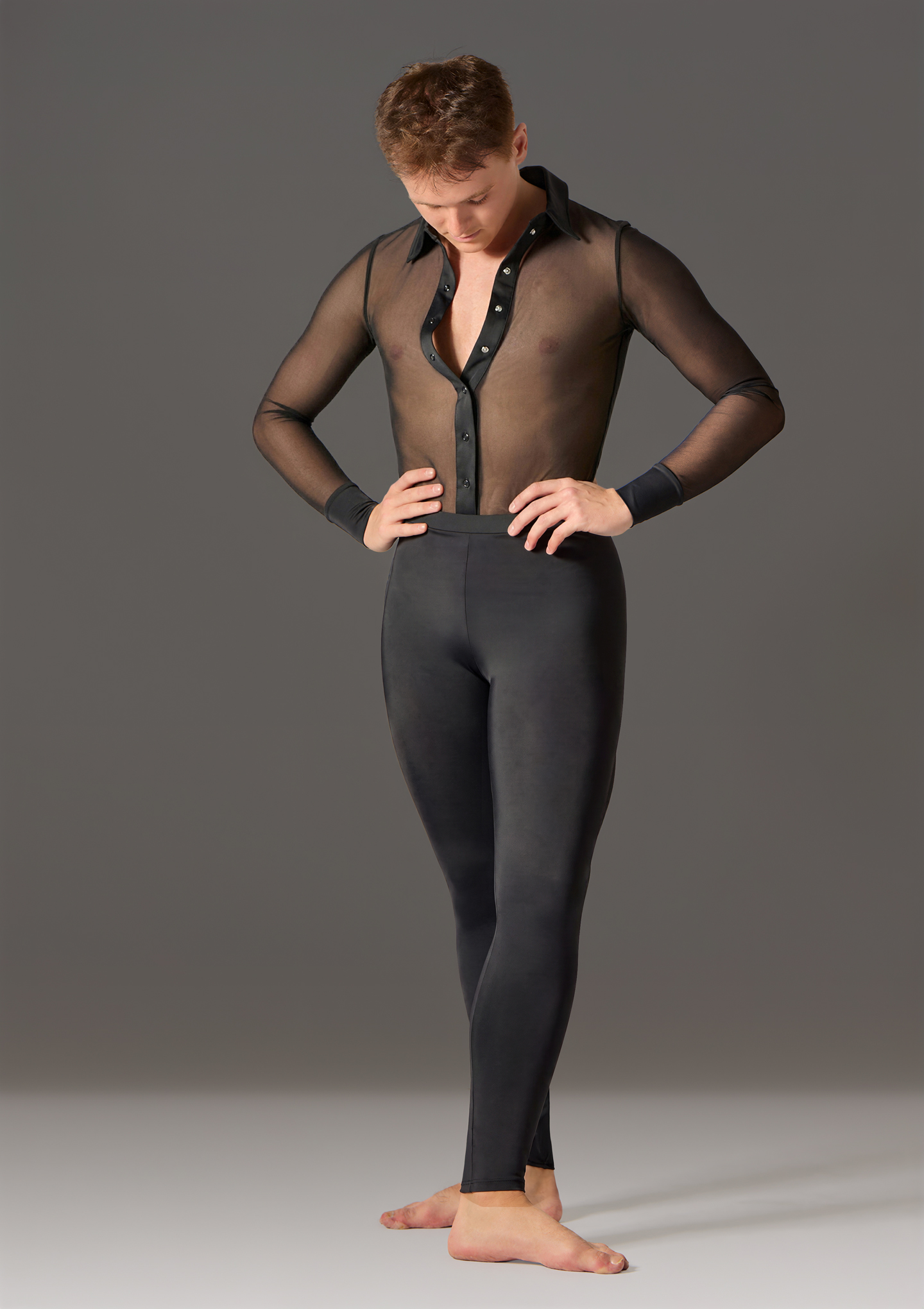 Jolista Guardian Costume Leotard Black Front [Black]