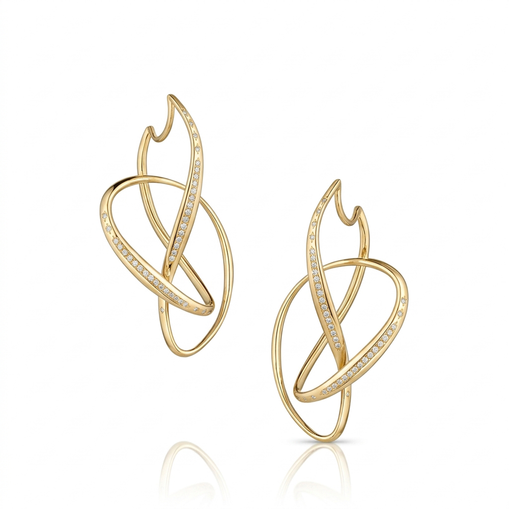 Diamonds | 14KT Yellow Gold | Earrings | Infinita | Fine Jewelry | Adam Neeley