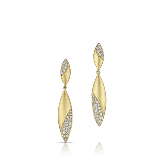Dune Diamond & Yellow Gold Earrings