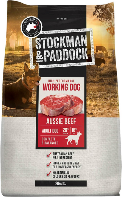 Stockman & Paddock - Working Dog - Beef 20kg