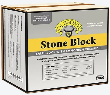 Salt Block - Stone Block - 20kg (olsson's)