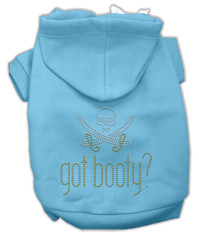 Got Booty Rhinestone Hoodies Baby Blue